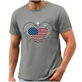 thumbnail image 5 of Independence Day Patriotic T-Shirts for Mens，2025 Summer Usa Flag Star Printed Tops Shirts Light Breathable Tee Shirts Slim Fitted Pullover Sweater Blouses Crew Neck Short Sleeve Tops, 5 of 5