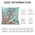 thumbnail image 5 of Qinduosi Nautical Coral Throw Pillow Covers Inch Beach Starfish Pillow Covers Farmhouse Ocean Outdoor Pillowcases Linen Cushion Covers for Couch Sofa Bed Decor (Pack of ), 5 of 5