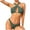 Green, variant on Womens High Cut Bikini Set Solid Color Design Quick Dry Fabric Relaxed Silhouette for Summer Vacations Pink XL