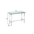 thumbnail image 5 of Benzara BM207891 Sofa Table with Rectangular Glass Top & Acrylic Block Legs, Silver, 5 of 9