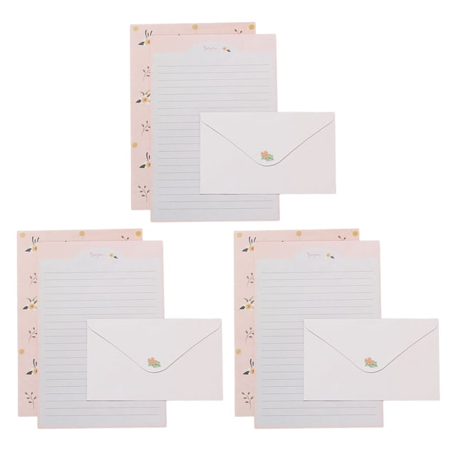 Kearding Papel de papelería para escribir sobres, papeles de letras exquisitos, etiquetas selladas transparentes portátiles, sobres de cartulina Tipo 1