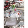 thumbnail image 4 of Outdoor Tablecloth with Umbrella Hole and Zipper, Grey Snowman Christmas Round Table Cloth 60 Inch Waterproof Tablecloth, Xmas Snowflake Winter Ball Picnic Table Cover for Patio Camping, 4 of 7