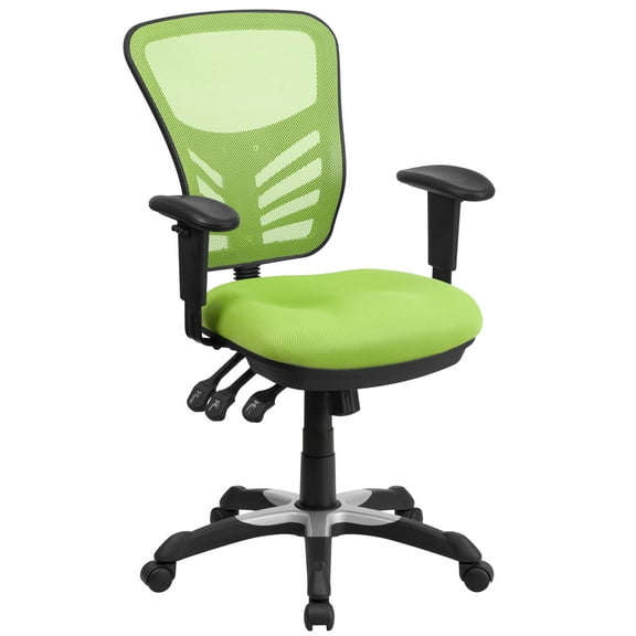 Flash Furniture Nicholas Ergonomic Mid-Back Swivel Office and Gaming Chair, Green