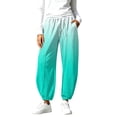 thumbnail image 2 of KICILVS Comfy Pants Women Gradient Print Baggy Drawstring Waist Flowy Sweatpants with Pockets Loose Athletic Casual Trousers, 2 of 9