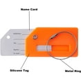 thumbnail image 4 of 6Pack Silicone Luggage Tag with Name ID Card Perfect to Quickly Spot Luggage Suitcase, 4 of 5