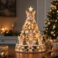 thumbnail image 5 of Christmas Village Projection Centerpiece，Decorations Indoor, Lighted Tabletop Tree with Wall and Ceiling Effects, Holiday Mantel Home Decor(#2Angel Chapel), 5 of 6