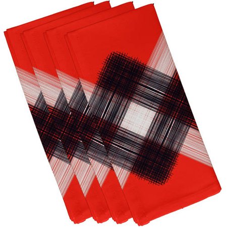 Simply Daisy 19  x 19  String Art Geometric Print Napkins  Set of 4