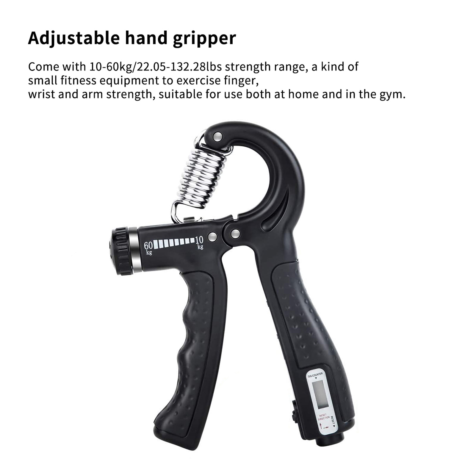Hand Grip Trainer Gripper Strengthener Adjustable Gym Wrist Strength Exerciser 