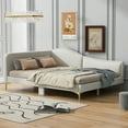 thumbnail image 2 of Miekor Furniture Full Size Upholstered Daybed with Headboard and Armrest, Support Legs, Beige W5UAAM, 2 of 9