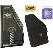 Oscar Schmidt 1930's Reissue Original Design Autoharp, 21 Chord, Black, OS73C w/Soft Case, OS73C AC448PACK