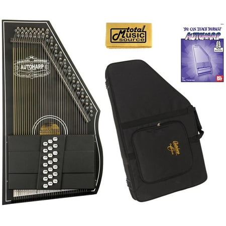 Oscar Schmidt 1930's Reissue Original Design Autoharp, 21 Chord, Black, OS73C w/Soft Case, OS73C AC448PACK