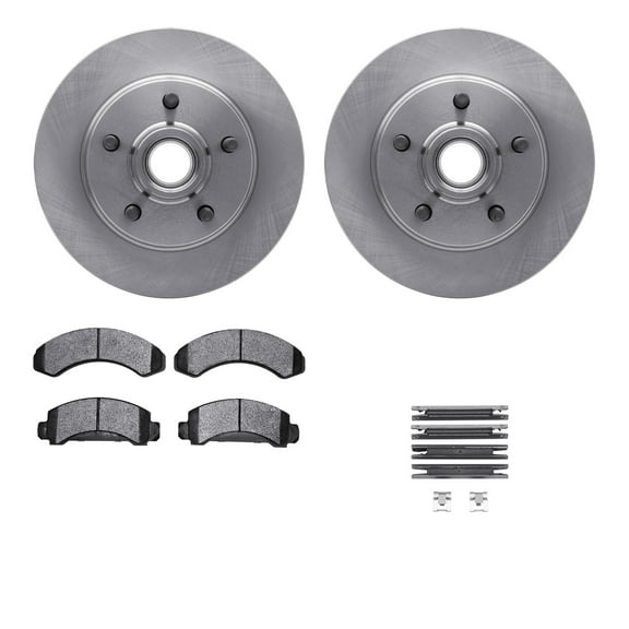 Dynamic Friction Company Front Brake Rotors with 5000 Advanced Brake Pads includes Hardware 6512-99318