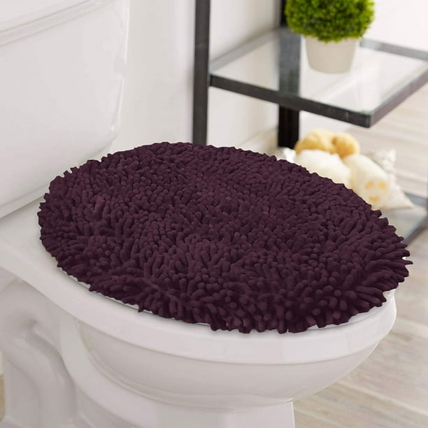 Cubierta de Tapa del Inodoro Luxurux, Asiento de Felpa Extra-Suave en la Nube Lavable Con Lana de Microfibra Estándar Cubias de Tapa de Inodores para Lavavajillas y Secado A Mácina de Baño. LuxUrux tapetes para baño