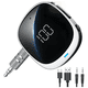 thumbnail image 1 of Adaptador Auxiliar Bluetooth Universal para Coches Receptor de Audio Inalámbrico de 3.5 mm p/ Música Eo Safe Imports Negro, 1 of 5