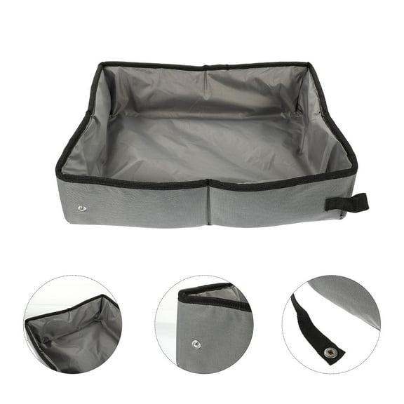 LOLIPPYY Outdoor Litter Tray Cat Litter Box Grey Portable 1Pack Outdoor Use
