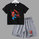 thumbnail image 3 of Conjunto de verano de Marvel Spider-Man para bebé adolescente, camiseta para niño, pantalones cortos, conjunto de 2 piezas, ropa deportiva de manga corta para niño y niña, marca de dibujos animados pa, 3 of 5