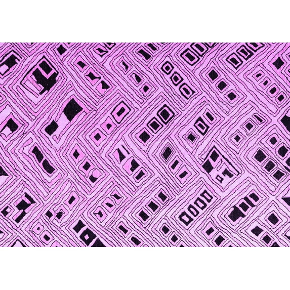 Ahgly Company Indoor Rectangle Solid Purple Modern Area Rugs, 2' x 3'