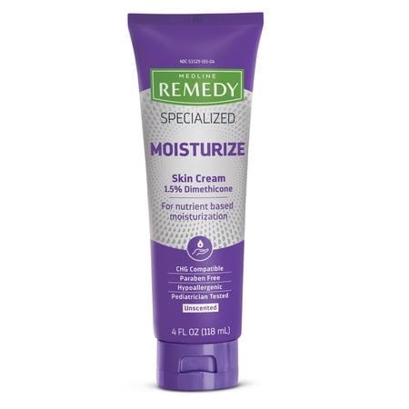 Medline Remedy Specialized Skin Cream  Scented  4 oz.  Hydrating and Nourishing Formula for Dry Skin