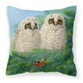thumbnail image 1 of "Caroline's Treasures Owlets & Butterfly de Sarah Adams - Almohada decorativa de lona, ​​14" x 14 ", multicolor Caroline's Treasures ASAD0724PW1414, 1 of 1