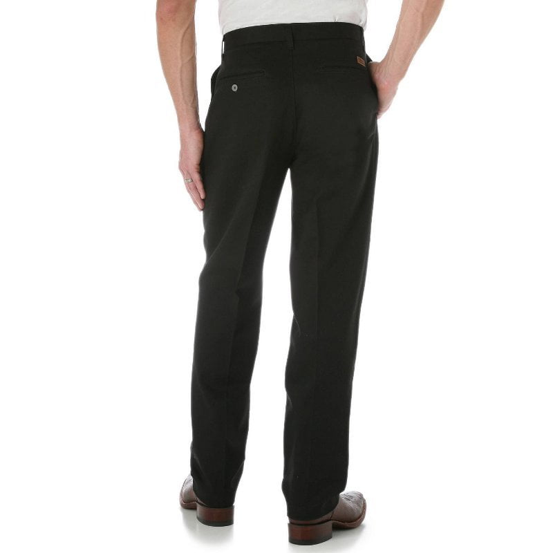 Wrangler - Wrangler Apparel Mens Riata Pleated Casual Pants 30x32 Black ...