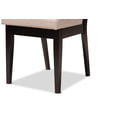 thumbnail image 6 of Baxton Studio Octavia Modern and Contemporary Sand Fabric Upholstered and Dark Brown Finished Wood 2-Piece Dining Chair Set, 6 of 9