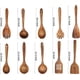 thumbnail image 4 of Cucharas de madera para cocinar, juego de 10 utensilios de cocina de madera de teca natural, espátulas de madera para cocinar (10), 4 of 5