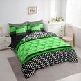 thumbnail image 3 of jejeloiu Vintage Boho Floral 7-Piece Twin Bedding Sets,Green Black Bedding Comforter Set For Men Women Reversible, 3 of 8