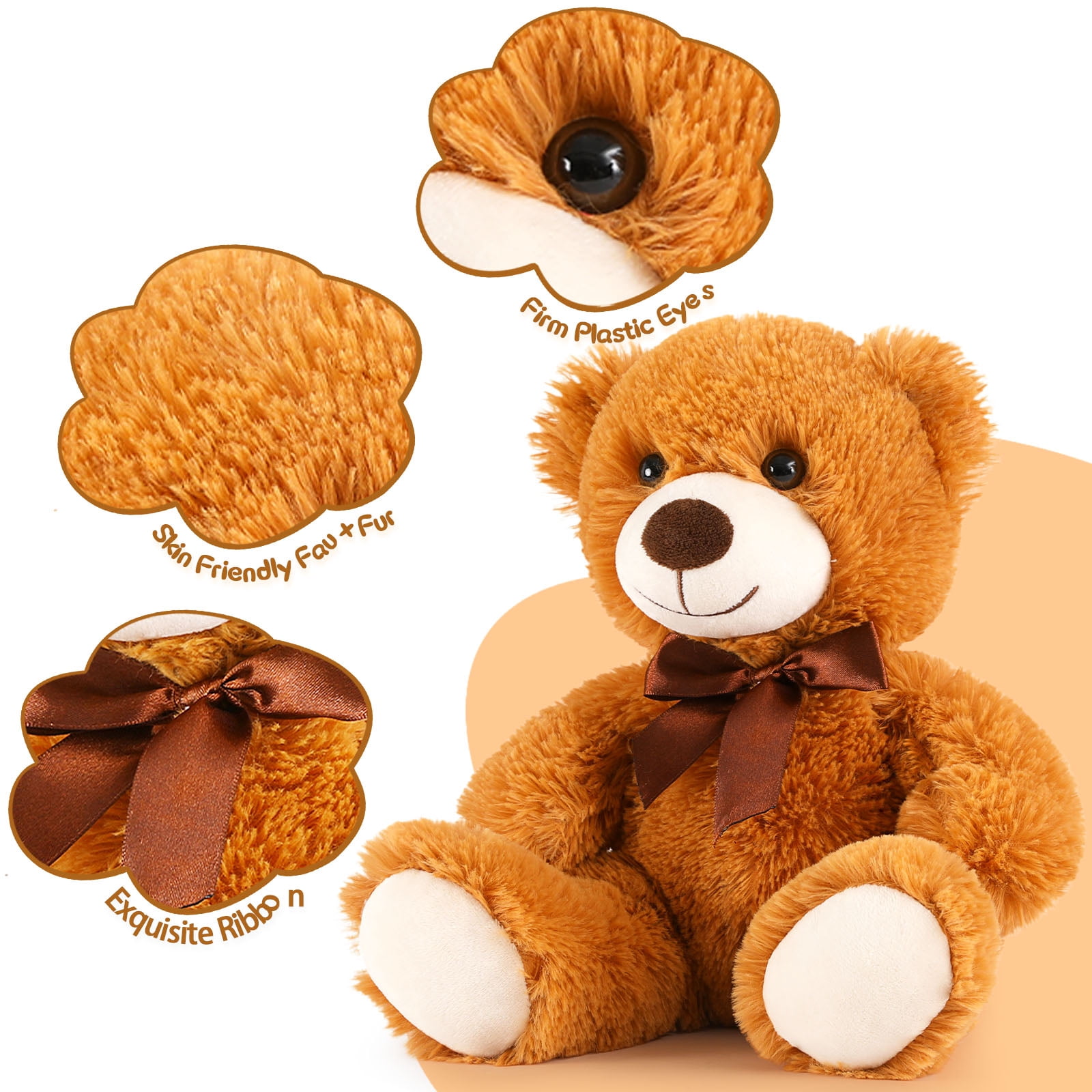 MaoGoLan 8 Packs Teddy Bear Stuffed Animals 13'' Bulk Teddy Bear Plush Toy