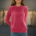 thumbnail image 2 of Womens Sweaters Womens Fall Tops Elegant Lace Crewneck Pullover Sweater Long Sleeve Knitted Top for Autumn Winter Casual Tunic Blouse Soft Comfortable Daily Wear, 2 of 4