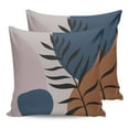 thumbnail image 5 of Boho Geometric Abstract Leaves Outdoor Pillow Covers Waterproof Throw Pillow Cover 18x18in Set of 2,Square Decorative Pillowcases Cushion Case for Patio Sofa Couch,Mid Century Plant Art, 5 of 5