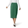 thumbnail image 2 of Medichic Women's Cargo 5-Pocket Scrub Skirt – 34" Length, Knit Waist, Flex Fabric, Black XS, 2 of 4