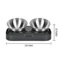 0/15 Tilted Raised Cat Food Bowl Set, Stuffygreenus Stainless Steel Cat Dog Feeding Bowls for