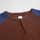 thumbnail image 4 of Blusas y camisas de manga larga con cuello redondo para hombre, blusa informal de patchwork con botones y cuello redondo, sudadera con capucha para hombre, 4 of 5