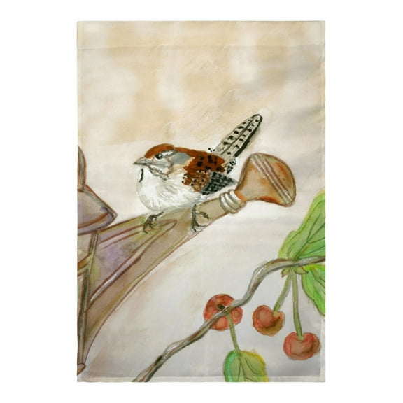 Betsy Drake FL268G Carolina Wren Flag - 28 x 40 in.
