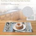 thumbnail image 5 of Cow Placemat Set of 4, 12x18 Inch Rustic Farmhouse Blue Wooden Animals Rooster Chickenr Cow Print Western Farm Barn Spring Coffee Table Mats Home Outdoor Party Kitchen Dining Table Decoration, 5 of 6