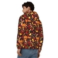 thumbnail image 4 of Kdxio Warm Forest Plants and Deer Print Men Hoodies Casual Hoodies for Men with Zip Pockets Full Zip Long Sleeve Sweatshirt Sports Hooded Jacket-Small, 4 of 5