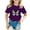 Purple, variant on Kiijoy Toddler Girls Butterfly Print Graphic Tee Short Sleeve Crewneck T-Shirt, Sizes 3-12