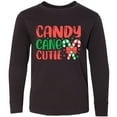 thumbnail image 3 of Inktastic Candy Cane Cutie Long Sleeve Youth T-Shirt, 3 of 5