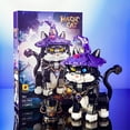 thumbnail image 2 of 1128pcs Magical Cat Building Blocks - Halloween Building Blocks, Cat Animal Toys Model Set with Lighting Kerosene Lamp& Color-changing Eyes, Home Decor Desktop Ornament, Creative Gift for Kids, 2 of 9