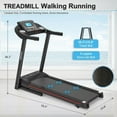 thumbnail image 5 of Cinta de correr doméstica plegable, cinta de correr a pie con motor 5 "pantalla LCD 250 lb de capacidad, 5 of 5