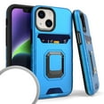 thumbnail image 1 of Kaleidio Case For iPhone 14 Pro (6.1") [Robust Hybrid] Protective Card Slot [Magnetic Ring Stand] Impact Cover [Blue/Black], 1 of 2