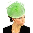 thumbnail image 1 of C.C Women's Elegant Cocktail Fashion Mesh Sinamay Fascinator Headband, TS006022 Lime, 1 of 1
