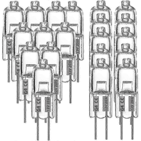 20 Pcs G4 Halogen Bulbs,20w 12v Halogen Light Bulbs 2 Pin Clear Lamp Bulb,for Cooker Lighting,signa Tw-hy
