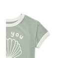 thumbnail image 3 of Garanimals Toddler Girls Short Sleeve Graphic Ringer Tee, Sizes 12M-5T, 3 of 4