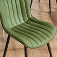 thumbnail image 6 of YOUNIKE Soft Dining Chair Set of 2 Faux Leather Upholstered Wide Back Kitchen Chair, Green, 6 of 7