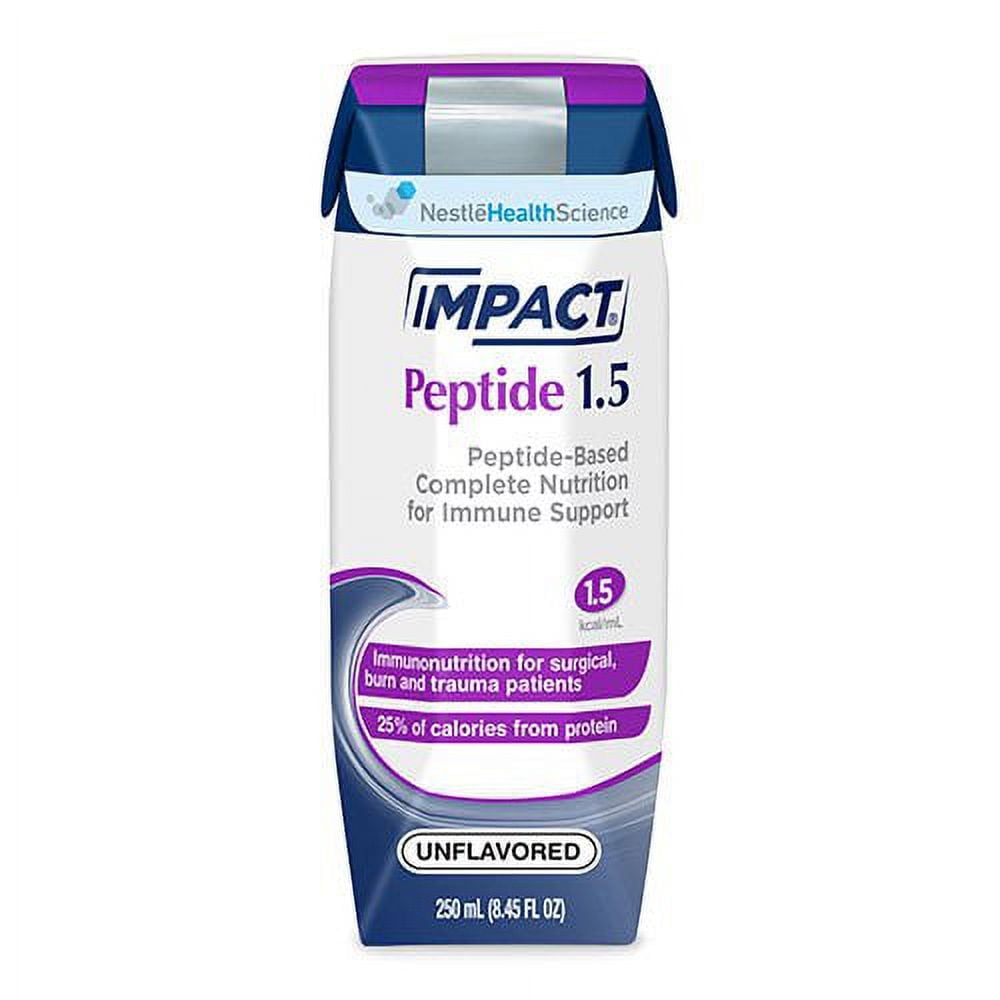 Impact Peptide 1.5 Ready to Use Nutrition Drink Carton, Unflavored, 250 mL, 1 Count