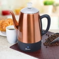 thumbnail image 3 of Euro Cuisine Stainless Steel 8-Cups  Electric Percolator Coffee Pot Copper Finish (PER08), 3 of 6