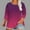 Hot Pink, variant on Summer Tops for Women Gradient Color Shirts Fashion Women's Casual Print Round Neck 3/4 Sleeve T-shirt Blouse Black 2X