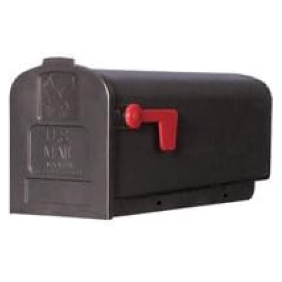 Solar Group PL10B Plastic Rural Black Mailbox