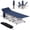 Blue 878, variant on Folding Chaise Lounge Chair for Pool, Patio Sun Tanning Chair with 4-Position Reclining Back, Breathable Mesh Seat for Beach Yard, Cream White